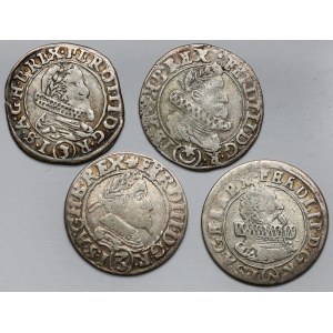 Austria, Ferdinand II, 3 krajcars 1624-1637, set (4pcs)