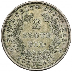 Powstanie Listopadowe, 2 złote 1831 KG