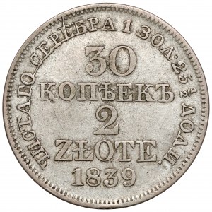 30 Kopeken = 2 Zloty 1839 MW, Warschau