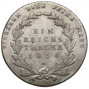 Prussia, Frederick William III, Thaler 1816-A