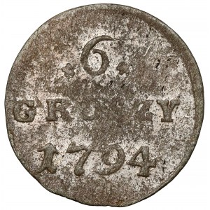 Poniatowski, 6 groszy 1794 - druhý typ