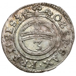 Saxony, Johann Georg II, 3 fenigs 1659-CR