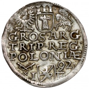 Sigismund III. Wasa, Trojak Poznań 1592 - Datum auf der rechten Seite