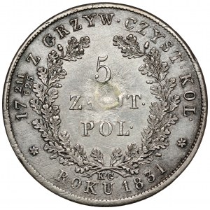 Powstanie Listopadowe, 5 złotych 1831 KG