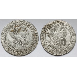 Sigismund III Vasa, Sixpences Cracow 1623-1625, set (2pcs)