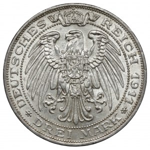 Prussia, 3 marks 1911-A