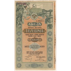 TRZEBINIA Fabryka Maszyn i Narzędzi Rolniczych Odlewnia Żelaza i Metali, 200 kr 1920