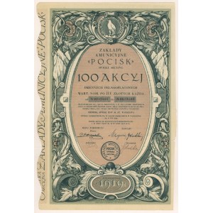 Zakłady Amunicyjne POCISK, 100x 100 zł 1932 - imienna