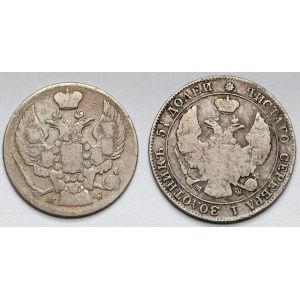 20 kopiejek = 40 groszy i 25 kopiejek = 50 groszy 1843-1847 MW, Warszawa