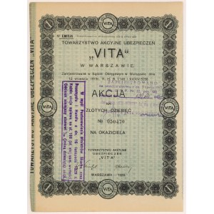 Tow. Akc. Ubezpieczeń VITA, Em.4, 10 zł 1928