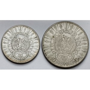 Sagittarius, Pilsudski 5 and 10 gold 1934, set (2pcs)