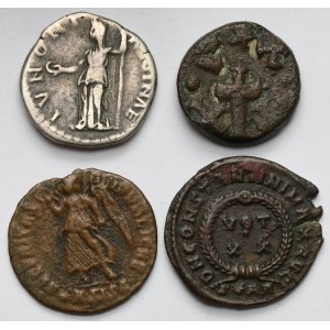 Cesarstwo Rzymskie, Follisy i Denar - w tym Sabina - zestaw (4szt)