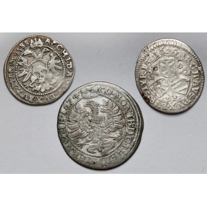 Silesia and abroad, 3-6 krajcars and Weissgroschen 1588-1674 - set (3pcs)
