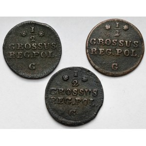 Poniatowski, Half-penny 1766-1768 - set (3pcs)