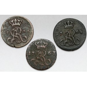 Poniatowski, Half-penny 1766-1768 - set (3pcs)