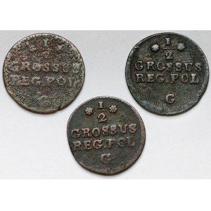 Poniatowski, Half-penny 1766-1768 - set (3pcs)