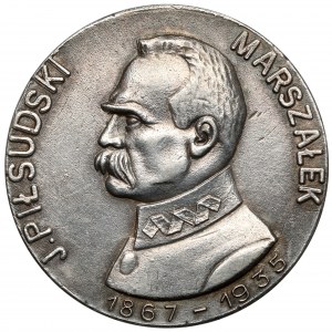 Stříbrná medaile J. Piłsudski maršál 1867-1935