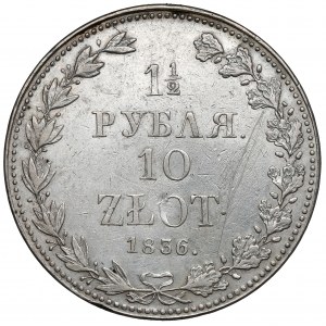 1-1/2 rubľa = 10 zlotých 1836 MW, Varšava