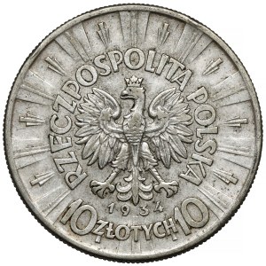 Piłsudski 10 złotych 1934 - urzędowy