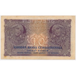Tschechoslowakei, 10 Korun 1927 - SPECIMEN