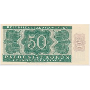 Czechoslovakia, 50 Korun 1950 - Perforated with 3 holes