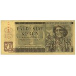 Czechoslovakia, 50 Korun 1950 - Perforated with 3 holes