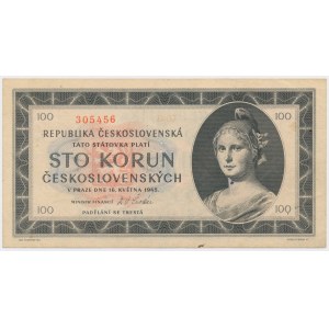 Československo, 100 korún 1945 - PREDSTAVENIE