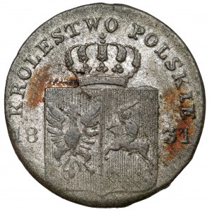 November Uprising, 10 pennies 1831 KG - bent