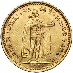Maďarsko, František Jozef I., 10 korún 1904 KB