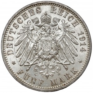 Prussia, 5 marks 1914-A