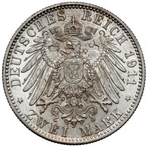 Bavaria, 2 marks 1911-D - birthday