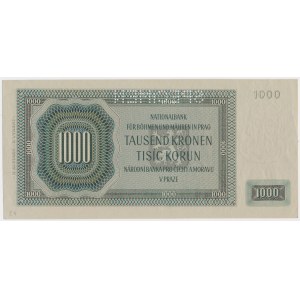 Protektorát Čechy a Morava, 1 000 korun 1942 - SPECIMEN