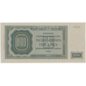 Protektorát Čechy a Morava, 1 000 korún 1942 - SPECIMEN