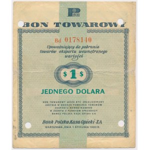 PEWEX 1 dolar 1960 - Bd - skasowany