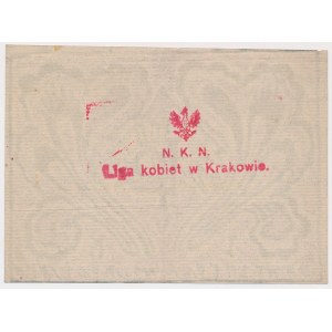 Spende von Wolle für die polnische Armee, 1 Krone (um 1914).