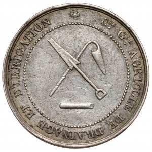 Francie, Napoleon III, medaile 1852 - Agricole de Drainage et d'Irigation