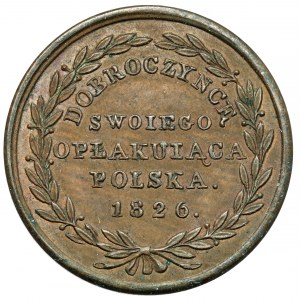 Medal, Polska swojemu dobroczyńcy 1826 - brąz