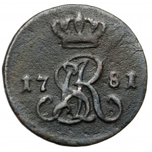 Poniatowski, Half-penny 1781 EB - rare year