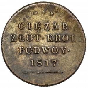 Königreich Polen, Wägestab von 50 Zloty - GEWICHT ... 1817