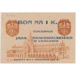 Kraków, Cukiernia J. NOWOROLSKIEGO, 1 korona