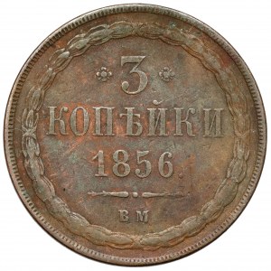 3 Kopeken 1856 BM, Warschau - schön