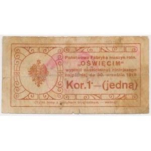 Osvětim, Státní továrna na zemědělské stroje, 1 koruna (1919)