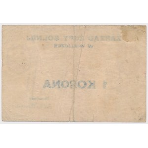 Wieliczka, vedení solného dolu, 1 koruna (1919)