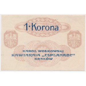 Krakow, Café ESPLANADE, K. Wolkowski, 1 crown (1919)
