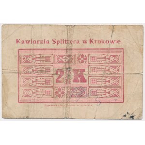 Kraków, Kawiarnia Splittera, 2 korony (1919)