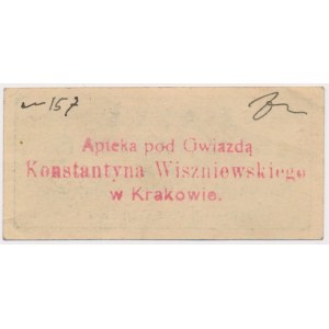 Kraków, Apteka pod gwiazdą K. WISZNIEWSKI, 1 korona 1919