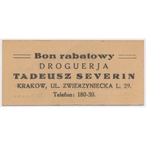 Krakow, Droguerja Tadeusz Severin - discount voucher