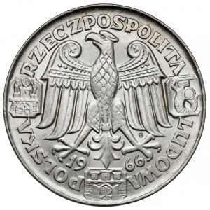 Próba SREBRO 100 złotych 1966 Mieszko i Dąbrówka - głowy