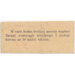 Krakow, Municipal Waterworks Board, 10 haleras 1918