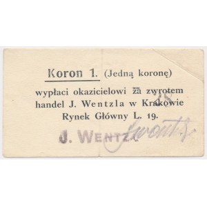 Krakow, J. WENTZL, 1 crown (1919)